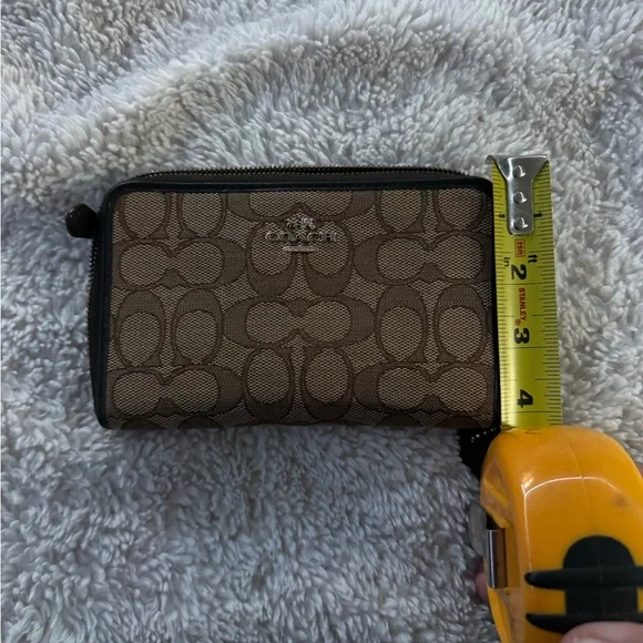 Coach Signature Brown and Black Wallet - Picture 5 of 7